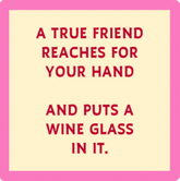 Puts a Wine Glass Coaster